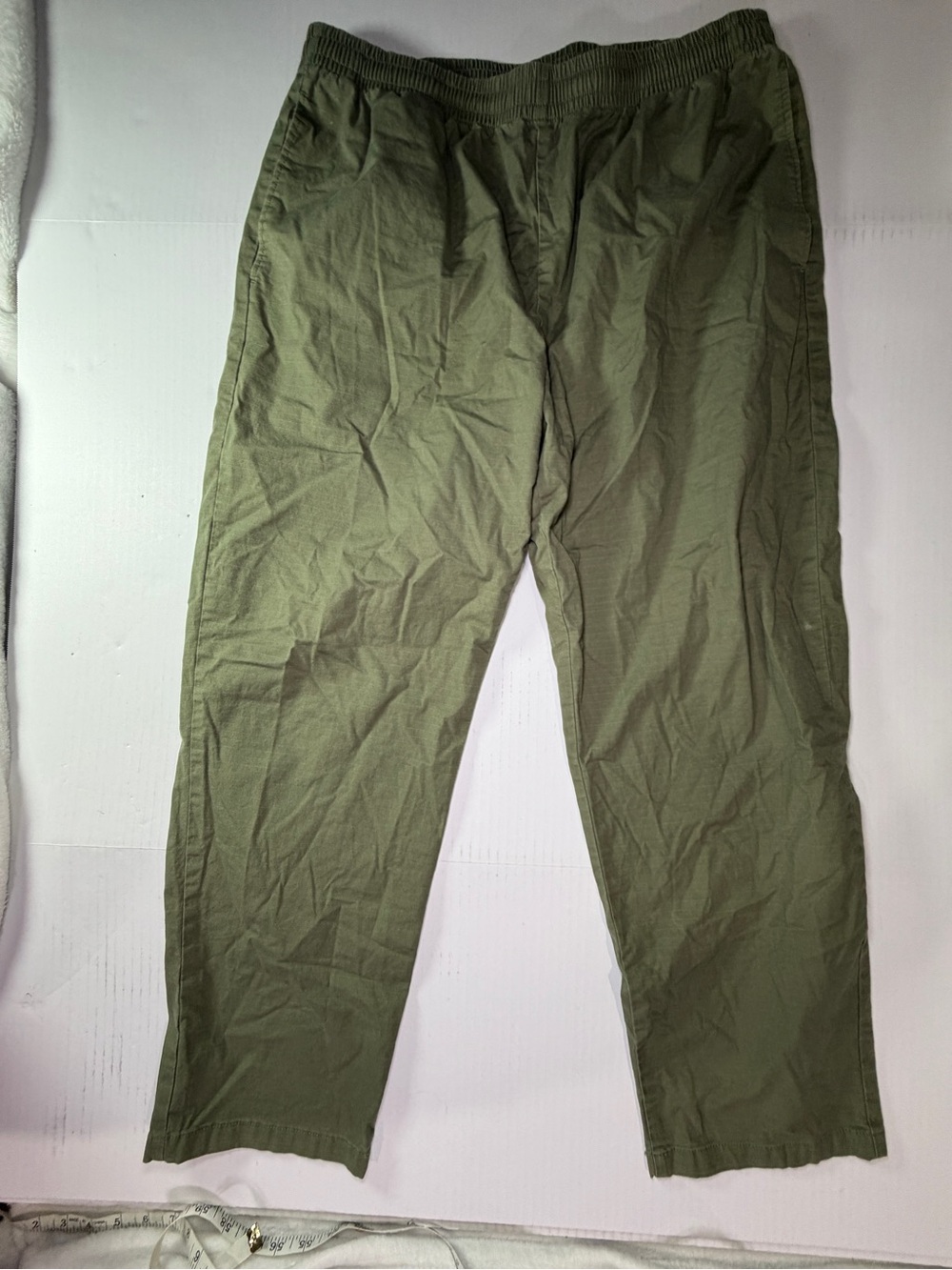 Muji Olive Green Women's Cargo Drawstring Pants